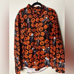 🎃 RSVLTS David S. Pumpkins Button Up – Size XL – SNL Halloween Shirt